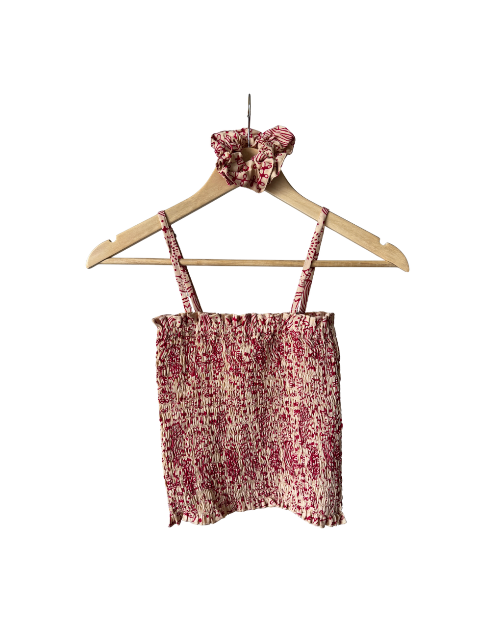 Garnet Cream Tube Top + Scrunchie