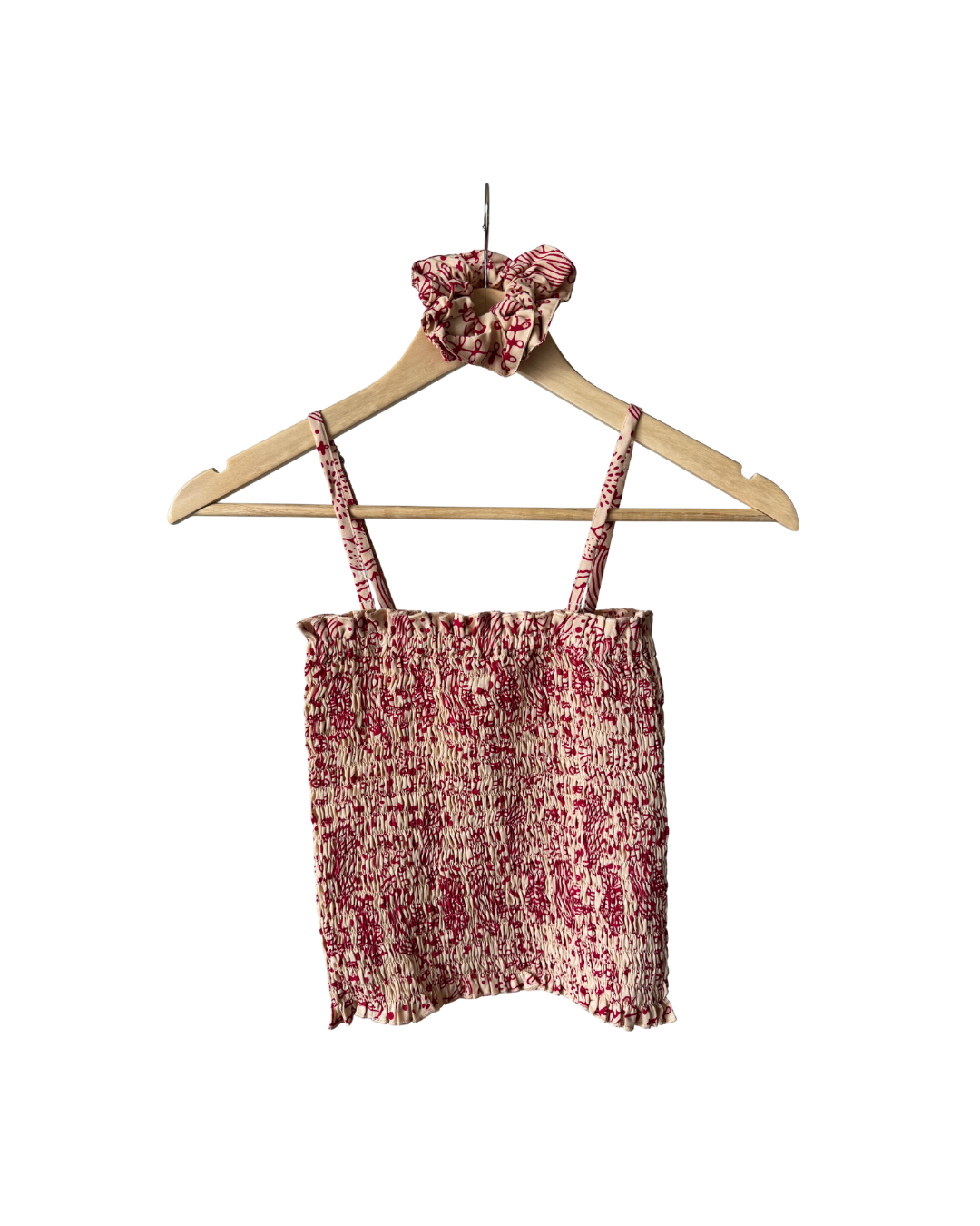 Garnet Cream Tube Top + Scrunchie