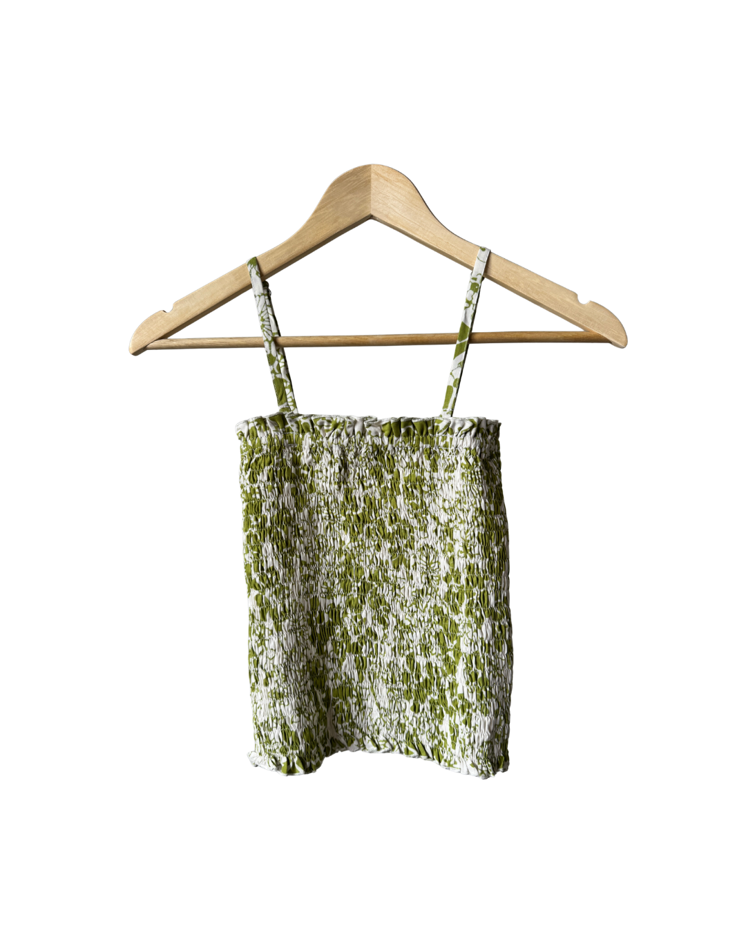 Olive Petal Tube Top + Scrunchie
