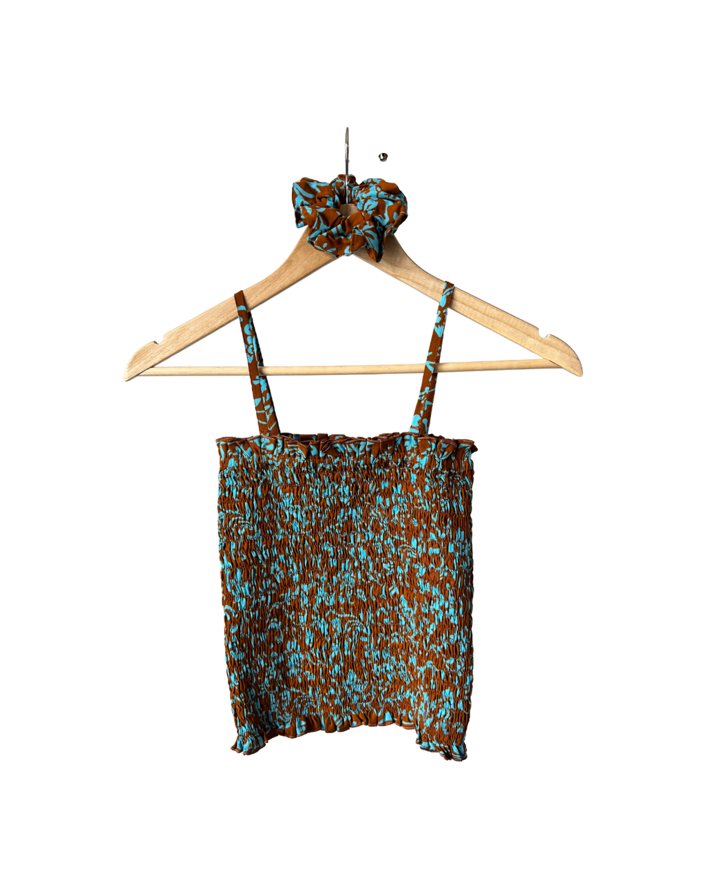 Rust Bloom Tube Top + Scrunchie