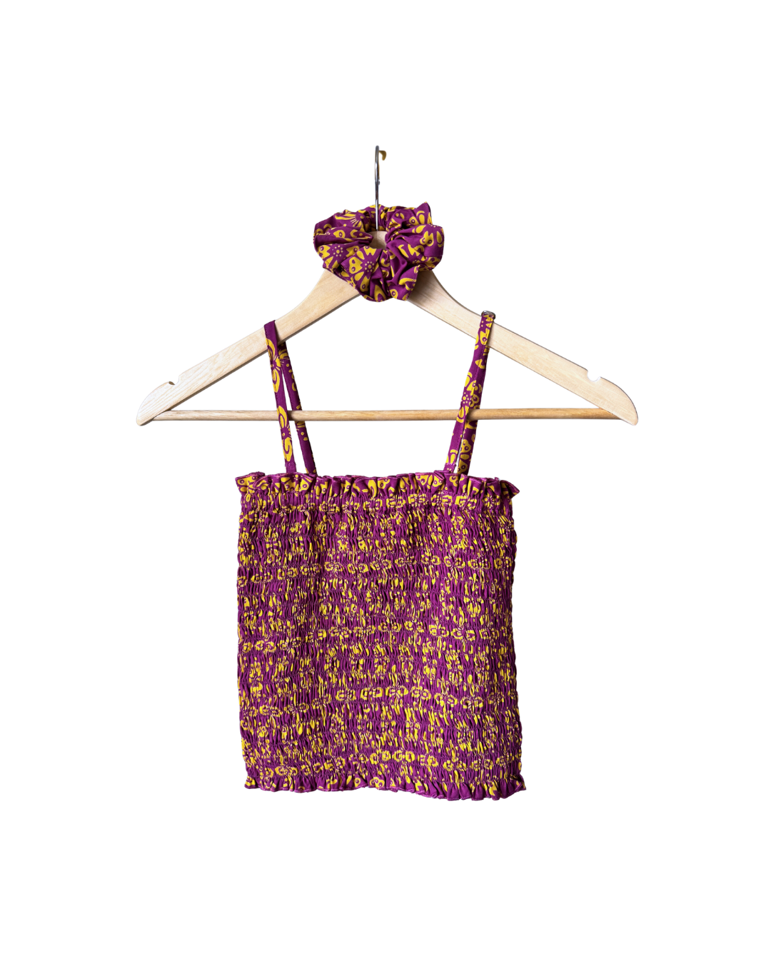 Magenta Bloom Tube Top + Scrunchie