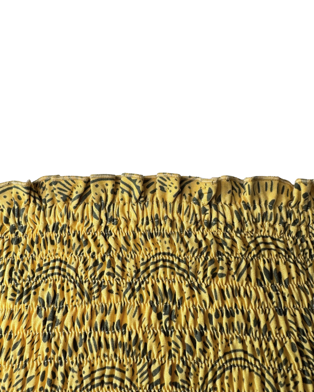 Mustard Wave Tube Top + Scrunchie