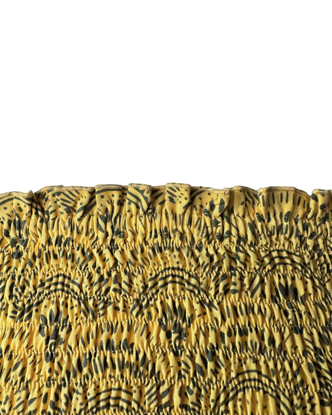 Mustard Wave Tube Top + Scrunchie