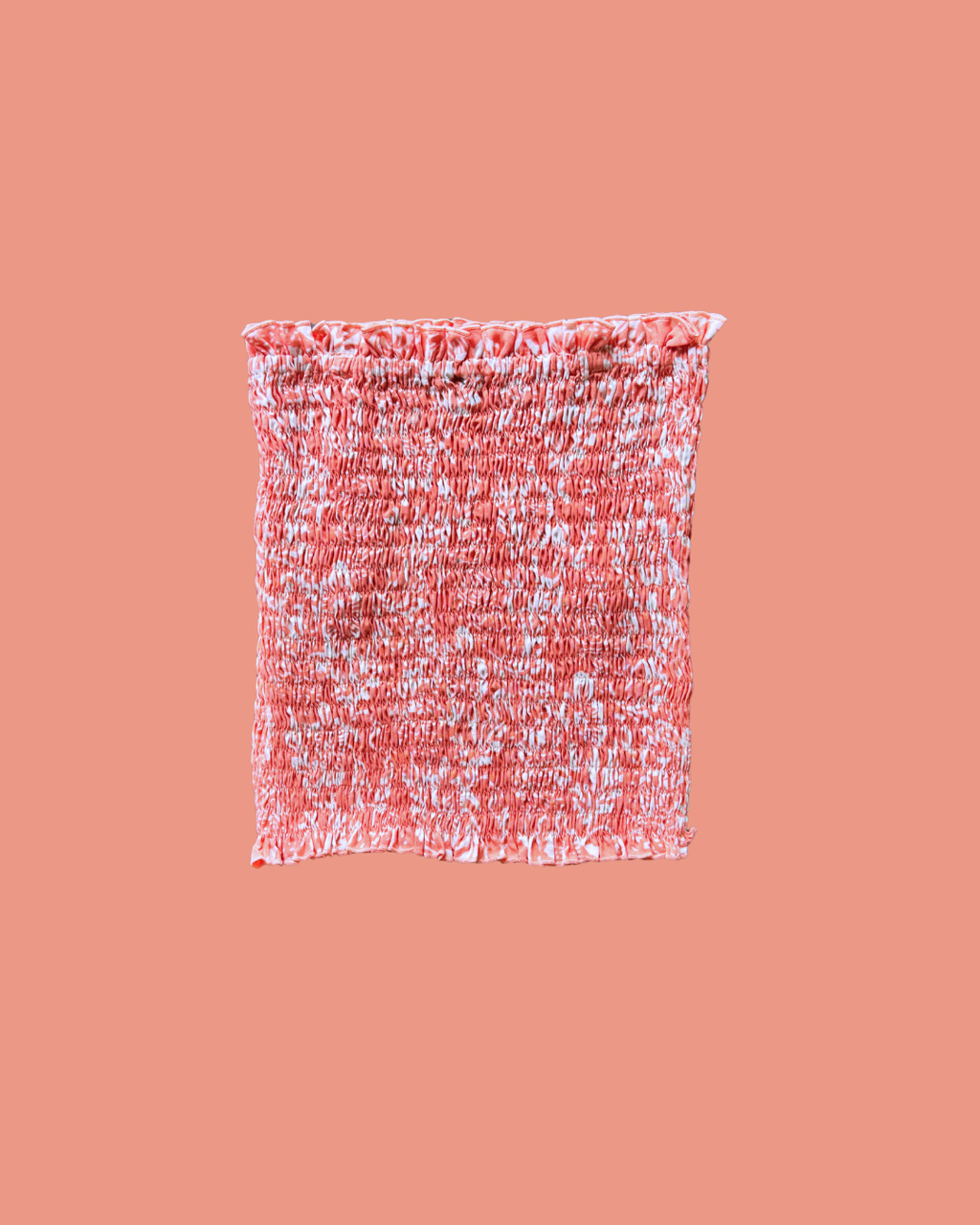 Coral Petal Tube Top + Scrunchie