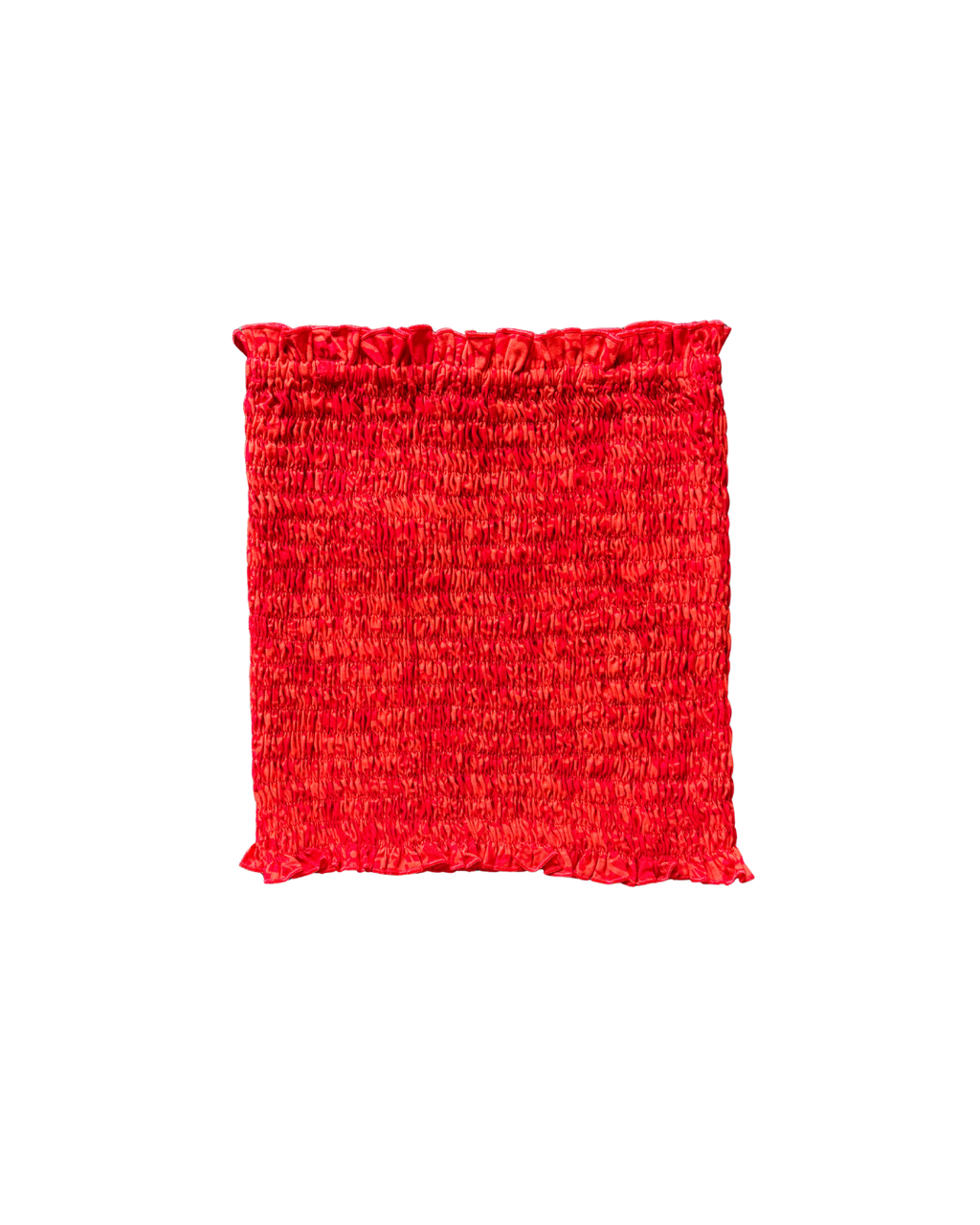 Crimson Tube Top + Scrunchie