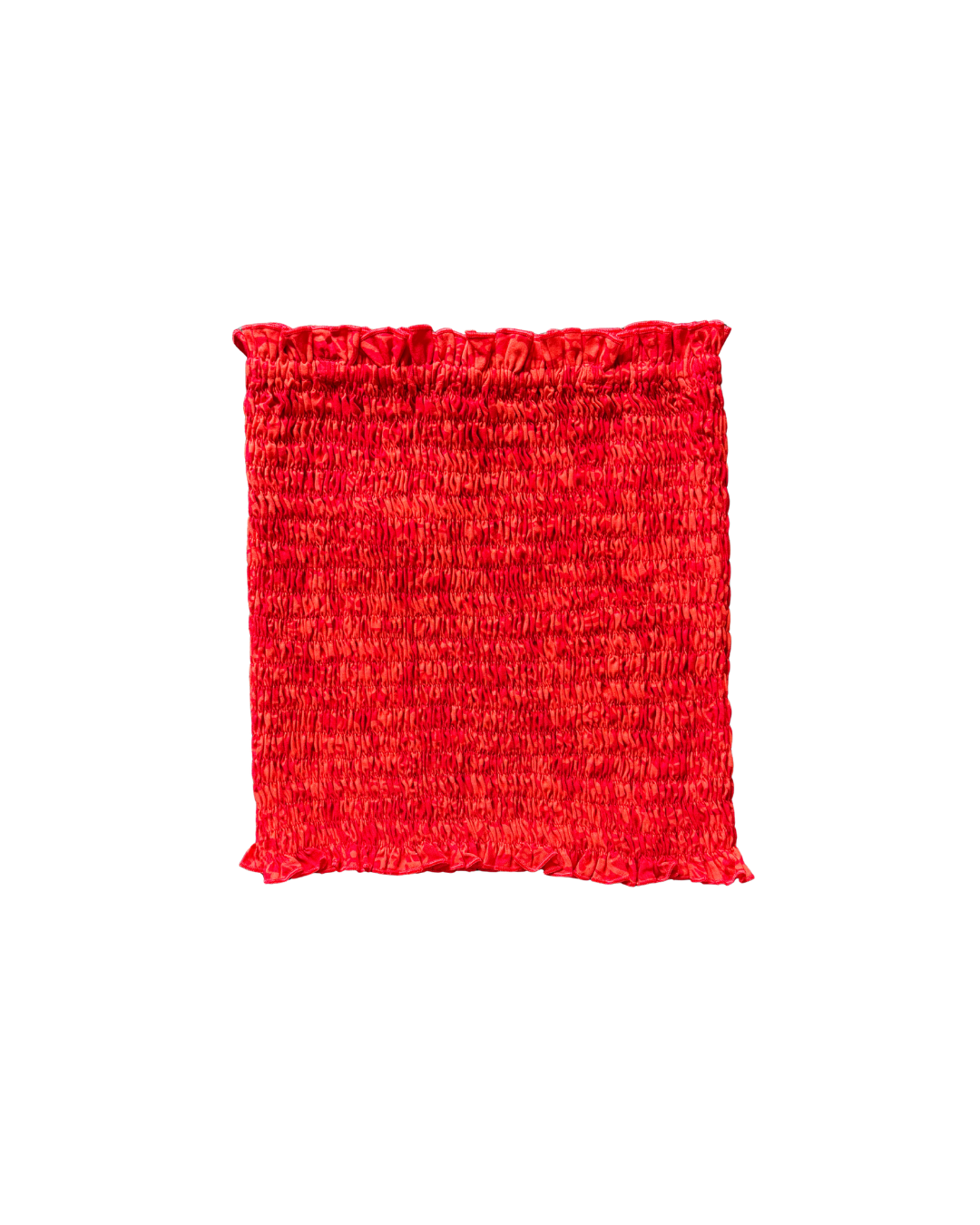 Crimson Tube Top + Scrunchie