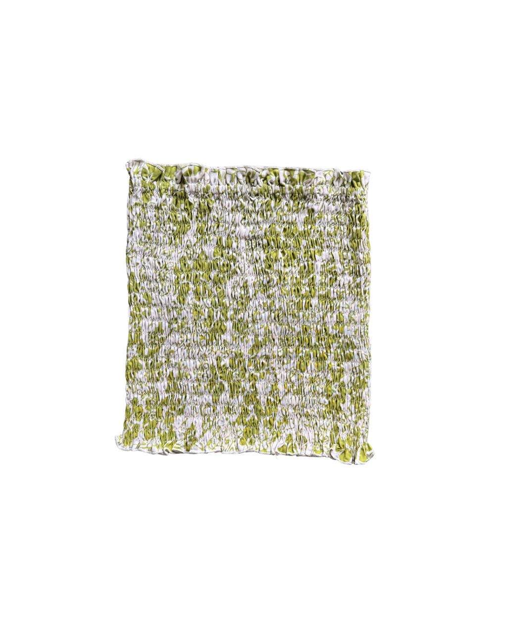 Olive Petal Tube Top + Scrunchie